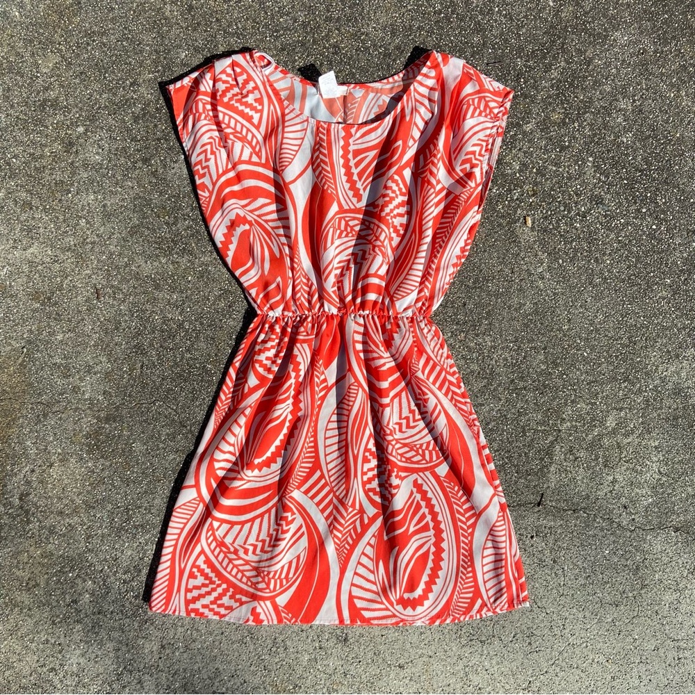 Orange Patterned Dress